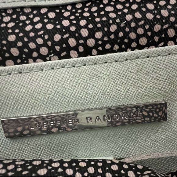 Loeffler Randall Mint Green Saffiano Leather Rider Leather Satchel Purse Bag - Picture 5 of 10